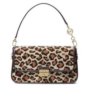 Michael kors purse leopard beaded shoulder bag